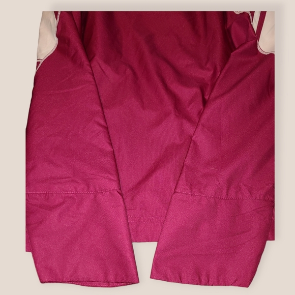Adidas Maroon and White Zippered Windbreaker Warm-Up Jacket - Picture 8 of 14